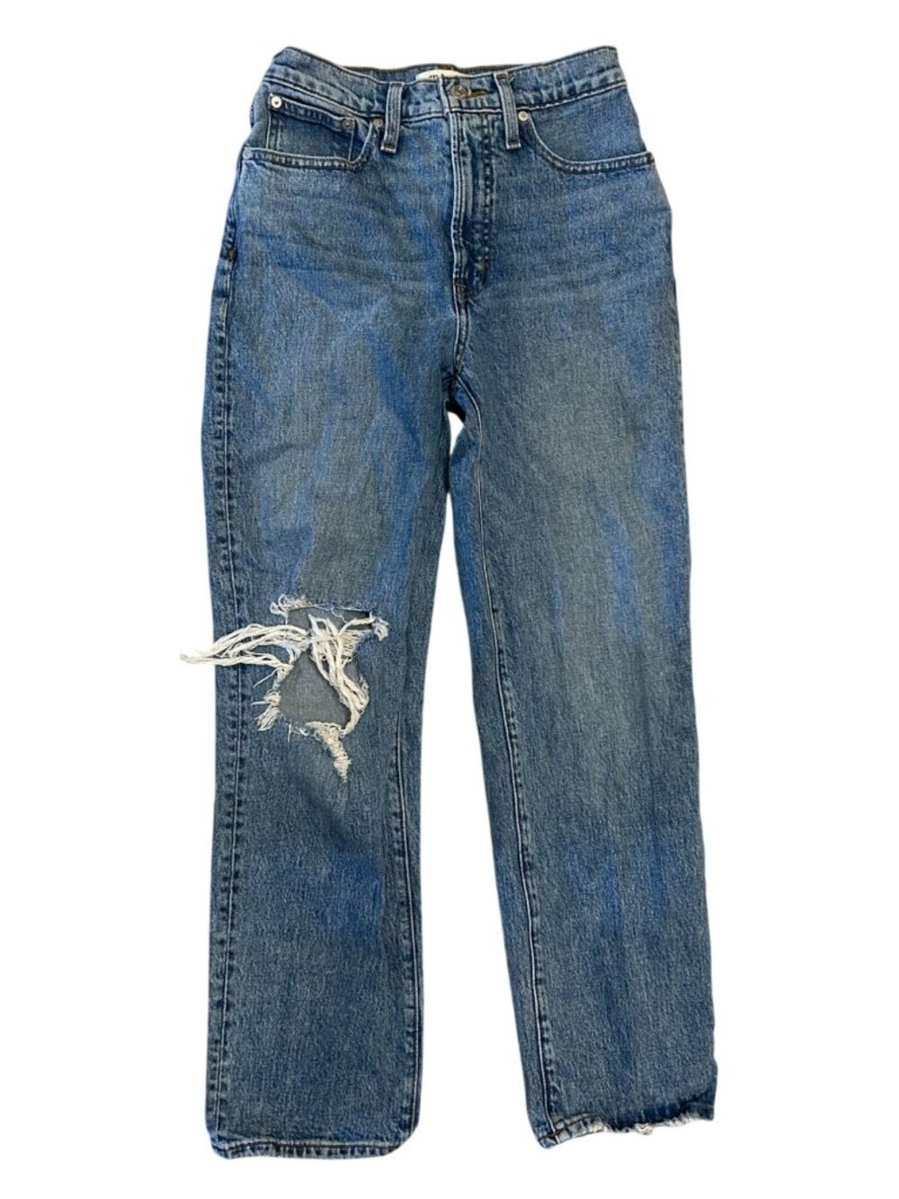 Madewell The Perfect Vintage Jeans – Medium Wash Distressed Denim Women’s Sz 26